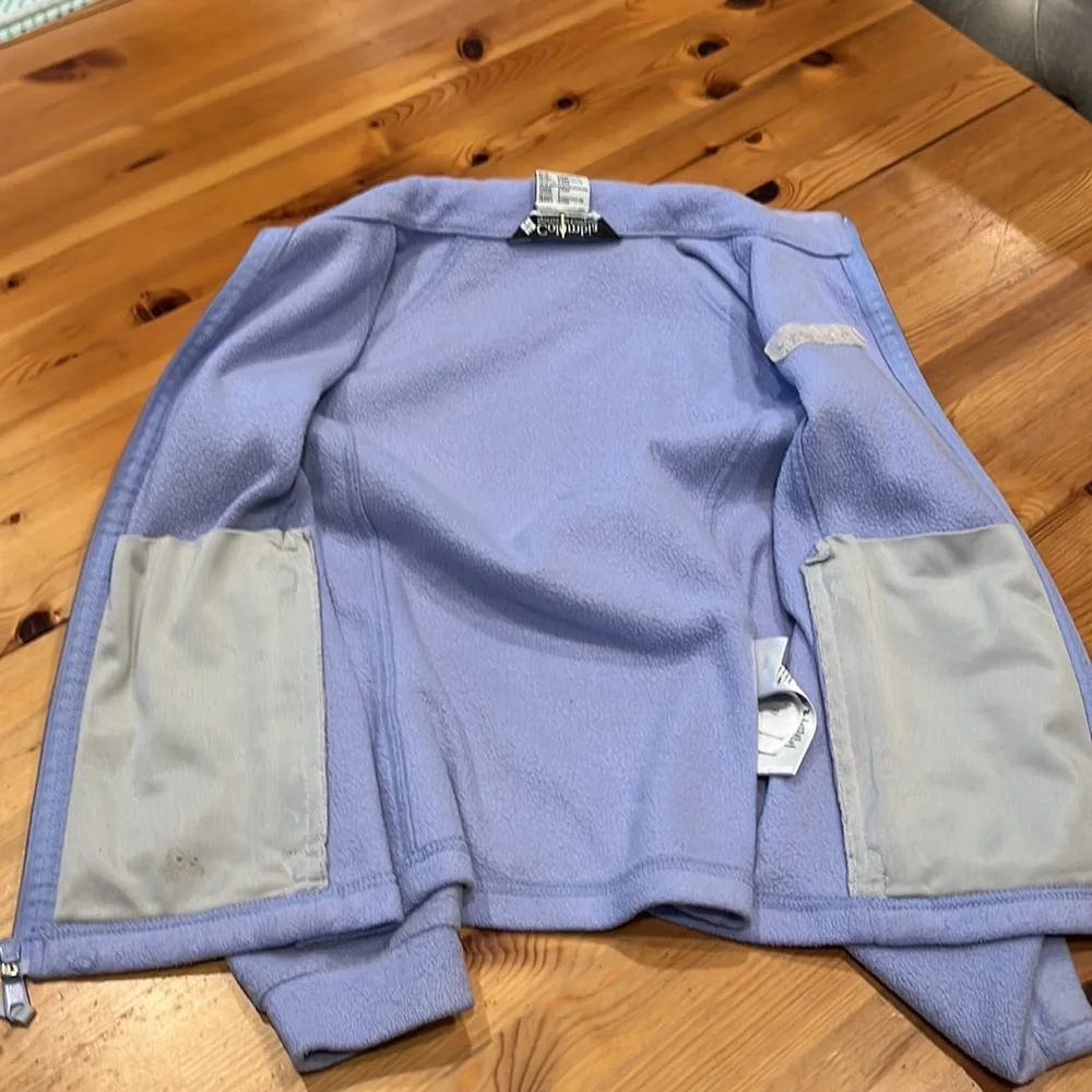 HOST PICK!! Columbia youth 10/12 periwinkle-purple polar fleece zipped j… - Picture 6 of 7
